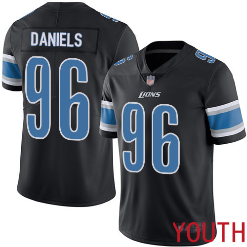 Detroit Lions Limited Black Youth Mike Daniels Jersey NFL Football 96 Rush Vapor Untouchable